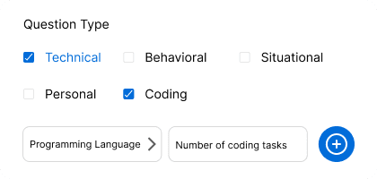 questions types asked in Recroot's ai hiring tool