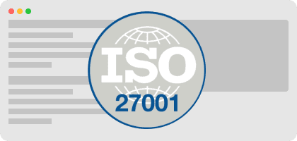 Recroot's security displayed with ISO 27001